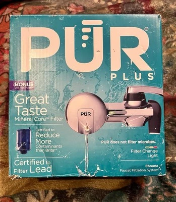 PUR Maxion Horizontal Faucet Water Filtration System Crome New - Image 1 of 4