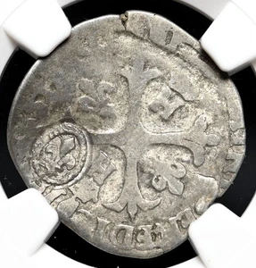 American Colonies. Billon 15 Deniers, Lis C/S, Edict of 1640, NGC G6, C/S: AU - Picture 1 of 4