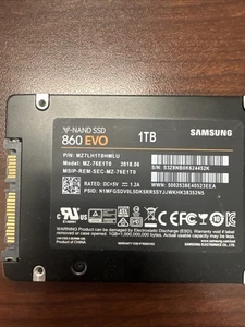 Samsung 860 EVO SATA 1t?2.5" SSD MZ-76E4T0 - Low Writes + 100% Health USED* - Picture 1 of 3