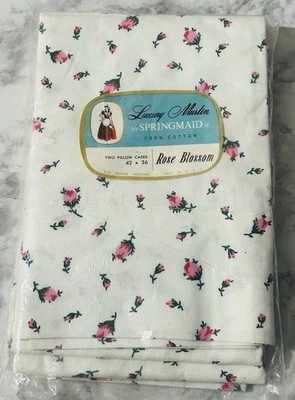 Fundas de almohada de muselina de lujo 100 % algodón para sirena 42 X 36 patrón de flor de rosa Foto 1 de 3