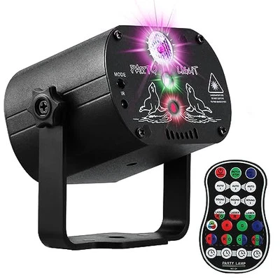  DJ Disco Stage Party Lights, Sound Activated Laser Light RGB Flash USB Powered - Image 1 of 4