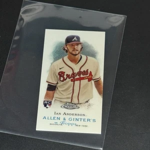 2021 Topps Allen & Ginter Chrome Mini Rookie Variation Ian Anderson RC Free Ship - Bild 1 von 2