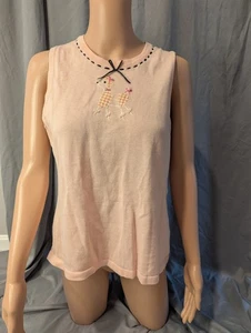 Storybook Knits Tank Poodle Pink Woman's Medium  - Picture 1 of 10