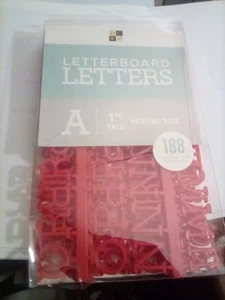 NEU DCWV Letterboard Buchstaben & Zeichen 1" 188/Pkg - rot KOSTENLOSER VERSAND - Bild 1 von 1