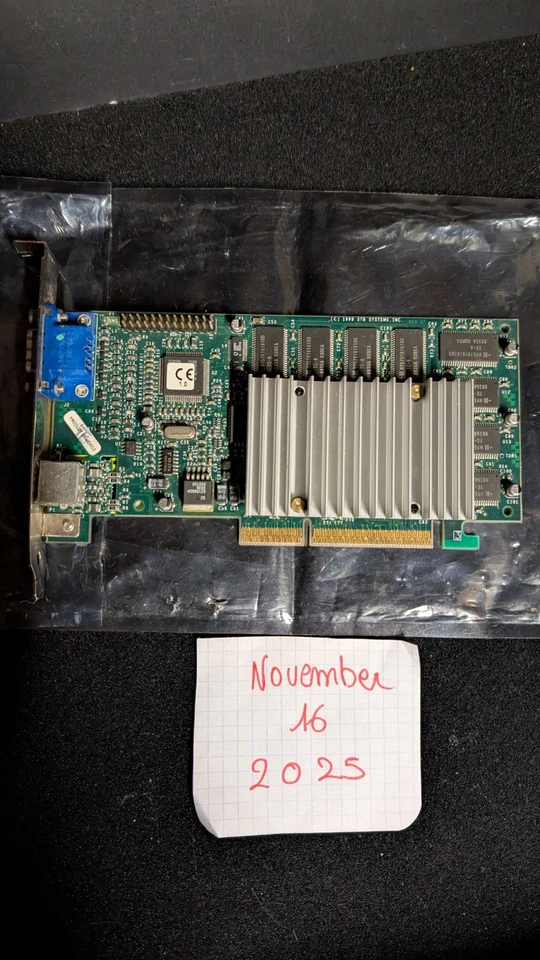  3dfx Voodoo 3 3000 TV-  AGP VGA 16MB Video Graphics Card working good condition - Image 1 of 4