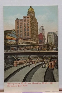 NYC Underground Railroad Brooklyn Bridge Terminal DB p1908 - Picture 1 of 2
