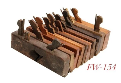 wood wooden MOLDING PLANE TOOL LOT Auburn Denison others Dado rounds rabbets - Image 1 of 4