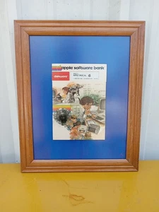 RARE FRAMED 1980 APPLE II 2 PASCAL SOFTWARE BANK DISKWARE 12X15" - Picture 1 of 6