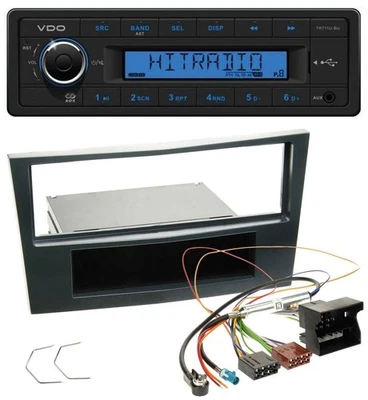 VDO AUX 1DIN MP3 USB Autoradio für Opel Corsa D ab 2005 Stealth Schwarz - Bild 1 von 4