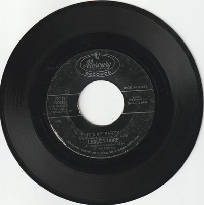 Lesley Gore - It's My Party / Danny Vintage 7" Vinyl 45 RPM Record 1963 - Imagem 1 de 2