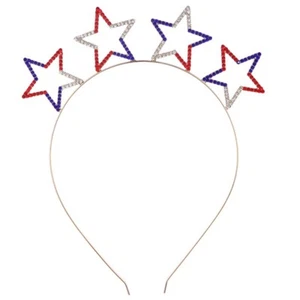 American Flag Headband for Women Girls 4 th of July Headband Star Red White Blue - Picture 1 of 3