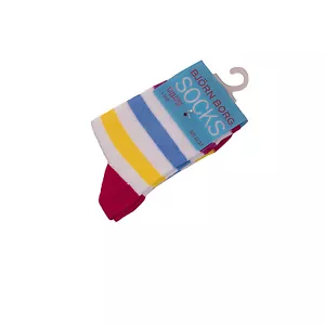 BJORN BORG Niña Multicolor Rayas 1 Par Calcetines Talla: EURO 22-27 NUEVO - Imagen 1 de 1