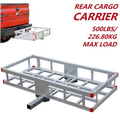 Aluminum Car Hitch Mount Luggage Cargo Carrier Rack Basket For 2" Receiver 500Lb - image 1 of 4