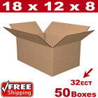 50 - 18x12x8 Cardboard Boxes Mailing Packing Shipping Book Box Corrugated Carton