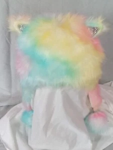 The Children's Place Girls Rainbow Tye Dyed Furry Cat Ear Hat Y L-XL Sherpa In - Picture 1 of 17