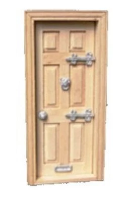 Dolls House Door Furniture Set 1:24 Scale Hinges Knocker Handle & Letterbox - Image 1 of 4