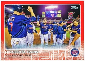2015 Topps Minnesota Twins Red 5x7 Complete 26 Card Team Set All #d (05/10) - Picture 1 of 2