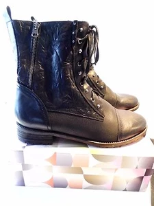 Anfibi donna- stivaletto-nero- made in italy- 44- xxl- numeri grandi - Foto 1 di 1
