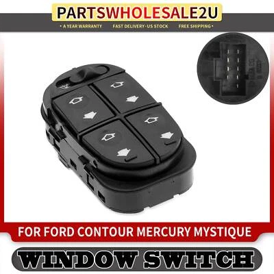 Interruptor de ventana eléctrica delantero izquierdo para Ford Contour Mercury Mystique 1995-2000 sedán Foto 1 de 4