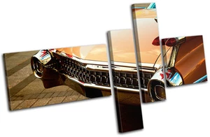 Vintage Car Transportation MULTI CANVAS WALL ART Picture Print VA - Picture 1 of 1
