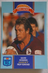 NRL NSWRL Rugby League Vintage 1993 Fielders Trade Card Sea Eagles David Hosking - Picture 1 of 5