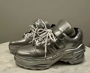 Italian Designer Maison Margiela Retro Fit Mens Chunky Sneaker Silver 41 US 8.5 - Picture 1 of 5