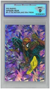 1992 Marvel SPIDER-MAN #P-5 The McFarlane Era Prism 💎 DSG 9 Mint - Picture 1 of 2