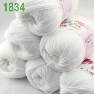 Sale 6Skeinsx50gr DK Baby Cashmere Silk Wool Hand Knitting Scarf Crochet Yarn 34 - Picture 1 of 5