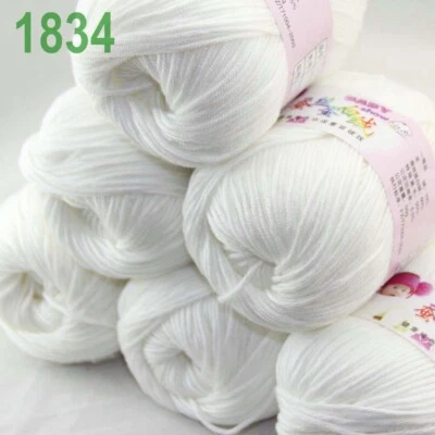 Sale 6Skeinsx50gr DK Baby Cashmere Silk Wool Hand Knitting Scarf Crochet Yarn 34 - Image 1 of 4