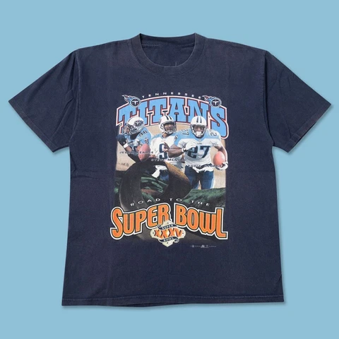 Tennessee Titans T Shirt Vintage 2000 NFL Sport Football Team Super Bowl Gift Cover