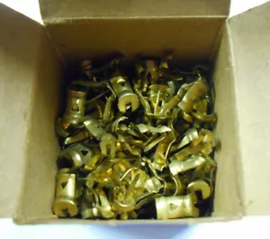 100 Pieces Brass Spark Plug Distributor Wire Terminal Ends - Prestolite 5380 NEW - Picture 1 of 7