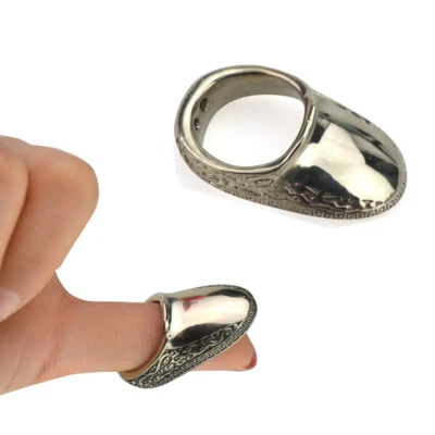 Archery Silver Thumb Ring 19-23mm Finger Guard Protector Mongolian Bow Hunting - Image 1 of 4