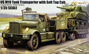 US M19 Tank Panzer Transporter Soft Top Cab 1:35 Model Kit Basusatz Merit 63502 - Bild 1 von 2