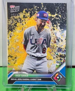 2023 Topps NOW All World Baseball Classic Trea Turner #WBCA-1 Blue 15/49 Dodgers - Picture 1 of 2