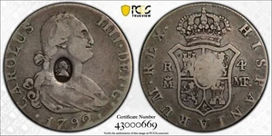 1797 C/M MADRID ESPAÑA 4 REALES Gran Bretaña $1/2 PCGS VF30 AU Detalles - Imagen 1 de 3