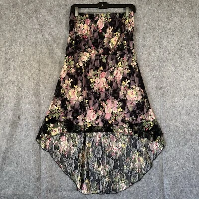 Vtg Y2K Fairy Dress Size Medium Lace Strapless Asymmetrical Grunge Whimsigoth - Image 1 of 4