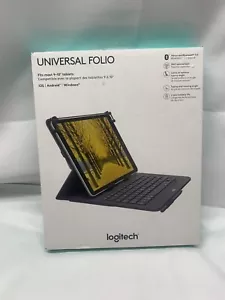 Logitech Universal Folio Keyboard Case for 9 to 10" Android, Windows Tablets - Picture 1 of 4