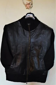 GIIUBOTTO VERSACE JEANS COUTURE IN PELLE /LANA - MADE IN ITALY - TG. XL - BLACK - Foto 1 di 10