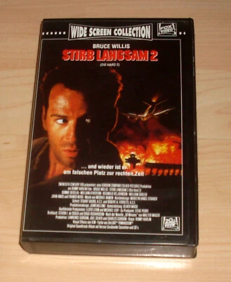 VHS Film - Stirb Langsam 2 - Die Hard 2 - Bruce Willis - Action - Videokassette - Bild 1 von 2