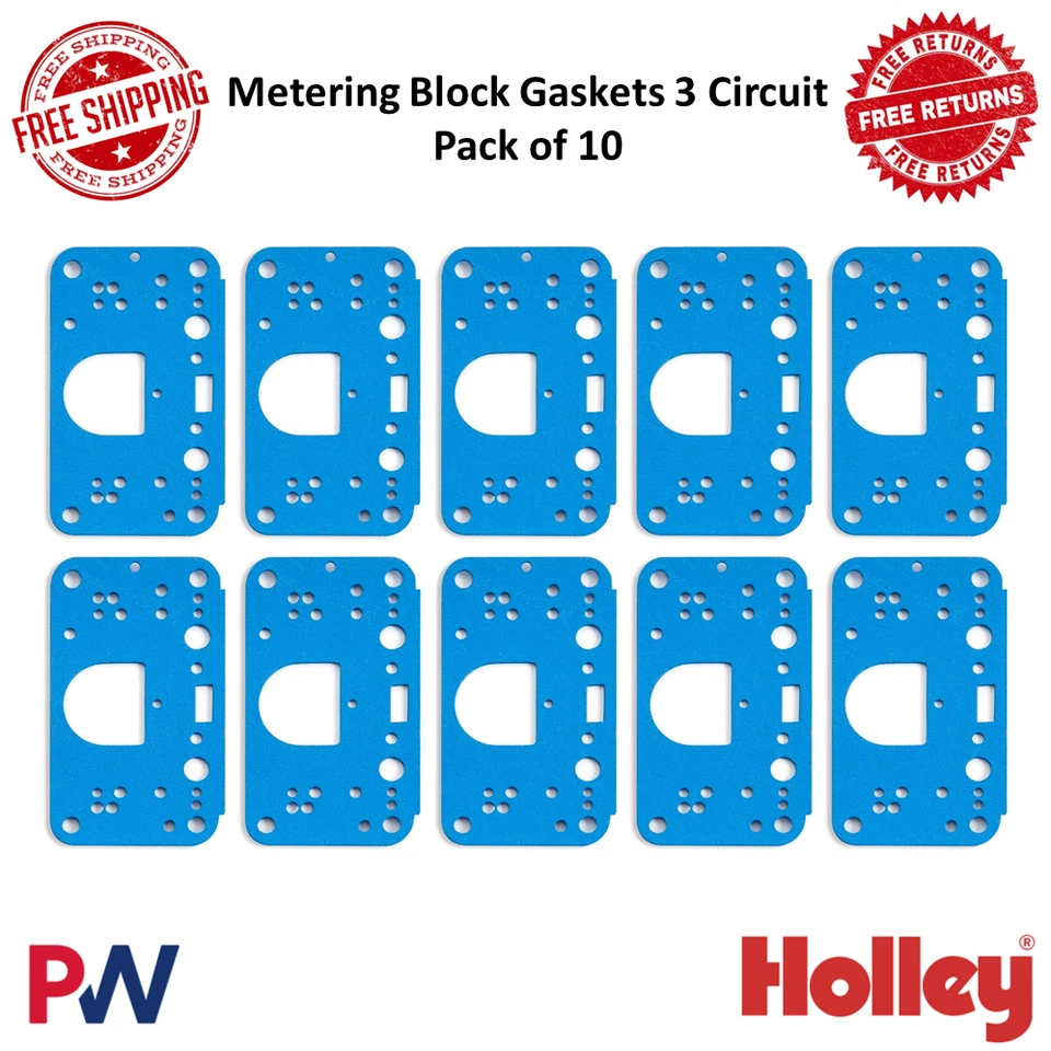 Holley Metering Block Gasket Blue Non-Stick Pack of 10 For 4500 Model 3 Circuit - Image 1 of 4