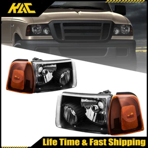 New HEADLIGHTS ASEEMBLY For FORD RANGER 2001-2011 Amber Clear DOT&SAE-Certified - Picture 1 of 12
