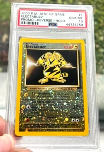 PSA 10 ELECTABUZZ Best of Game Promo Reverse Holo Rare #1 Pokemon Card Promo - Picture 1 of 2