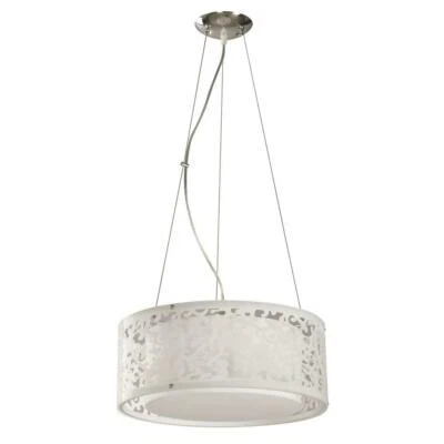 COLGANTE TAMBOR CROMADO 3 LUCES HAMPTON BAY Foto 1 de 4