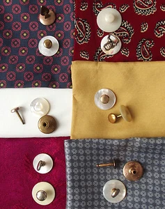 Vintage collar studs for tunic shirts CHOOSE A PAIR - Picture 1 of 25