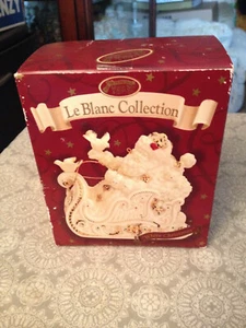 NEW San Francisco Music Box Company Le Blanc Collection Santa On Sleigh  - Picture 1 of 2