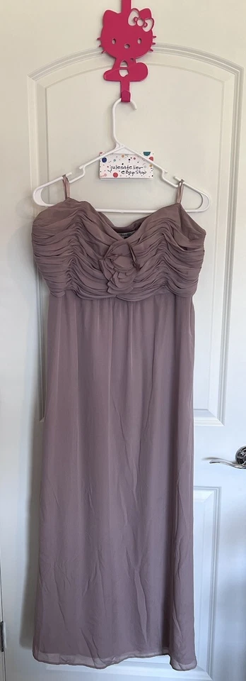 Vestido Boden para mujer talla 16 rosa polvoriento sin tirantes de seda corpiño fruncido forrado fluido Foto 1 de 4