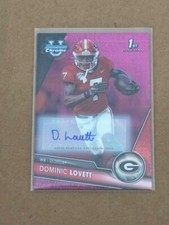 Dominic Lovett Topps 1st Bowman Pink /150 Autograph Auto Georgia Bulldogs