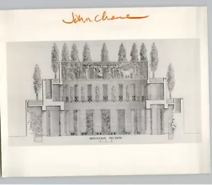 ARCHITECT Disegno Sezione Montagna di Michael Graves VINTAGE 1984 Foto Stampa - Foto 1 di 2