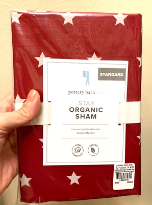 Pottery Barn Disney Star pillow sham holiday space USA Red gift party school kid - Image 1 of 4