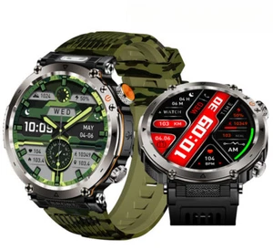 Military Smart Watch (Answer/Make Calls) Rugged Bluetooth IP68 Fitness Tracker - Picture 1 of 61